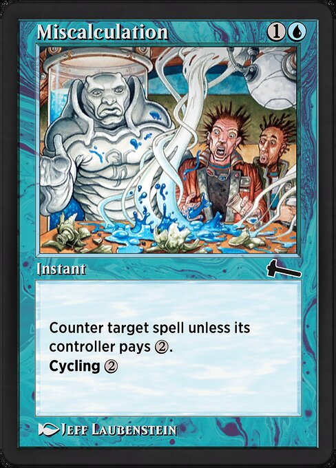 Miscalculation highlighted card art