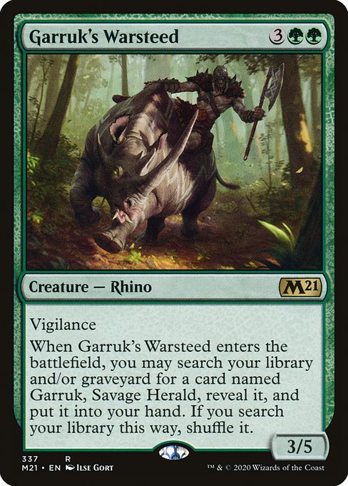 Garruk's Warsteed highlighted card art