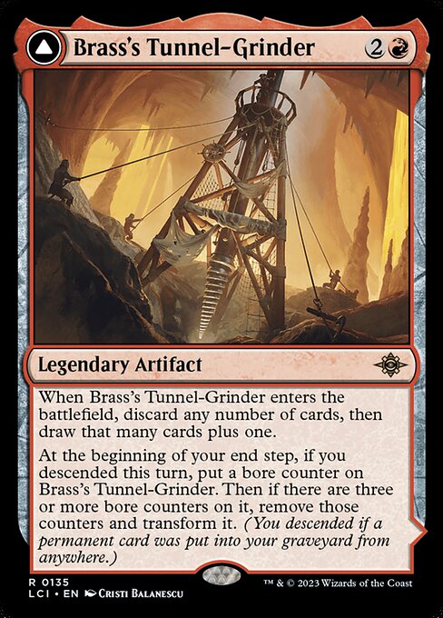 Brass's Tunnel-Grinder // Tecutlan, the Searing Rift from The Lost Caverns of Ixalan