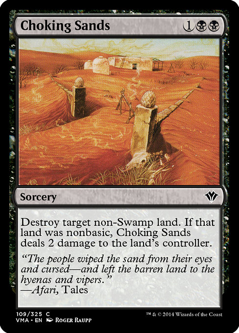 Choking Sands highlighted card art