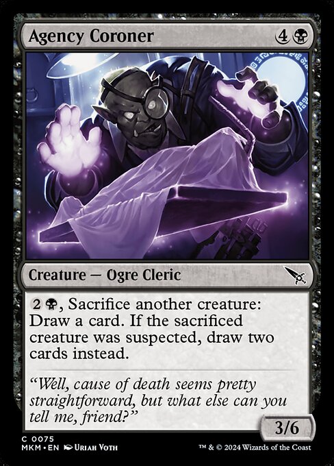 Agency Coroner highlighted card art
