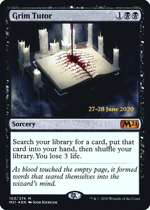 Grim Tutor from Core Set 2021 Promos
