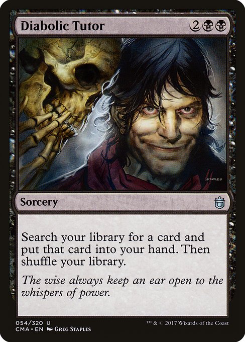 Diabolic Tutor from Commander Anthology