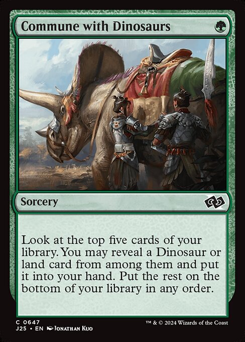 Commune with Dinosaurs highlighted card art