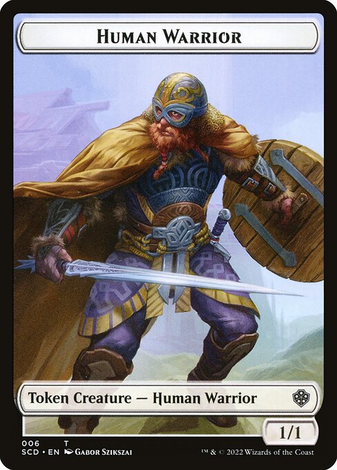 Human Warrior from Starter Commander Deck Tokens