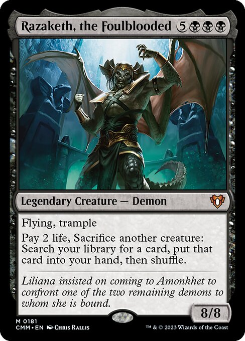 Razaketh, the Foulblooded from Commander Masters