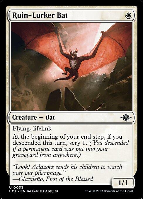 Ruin-Lurker Bat highlighted card art