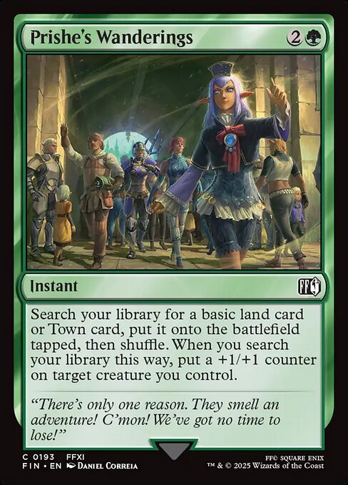 Prishe's Wanderings highlighted card art