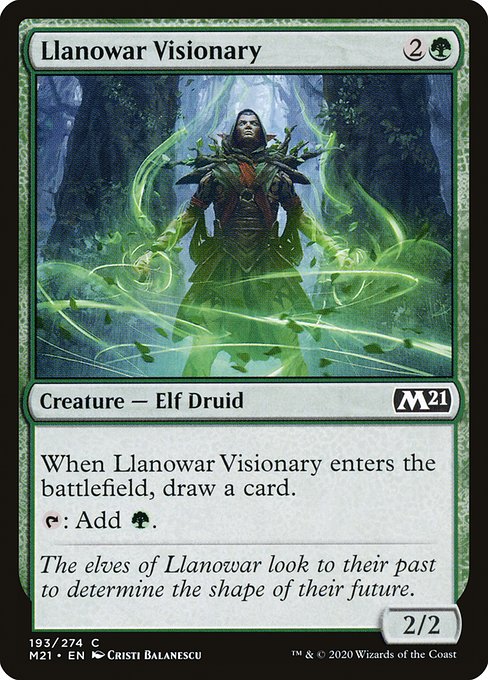 Llanowar Visionary from Core Set 2021