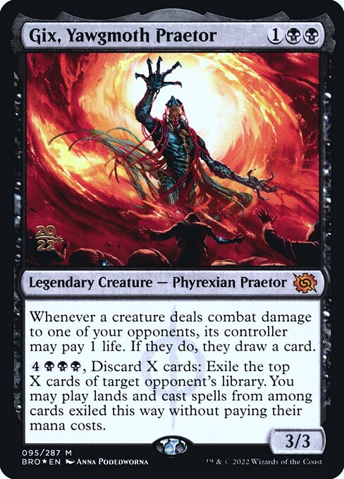 Gix, Yawgmoth Praetor from The Brothers' War Promos