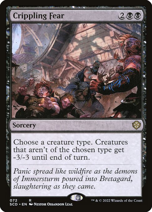 Crippling Fear from Starter Commander Decks