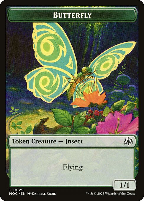 Butterfly highlighted card art