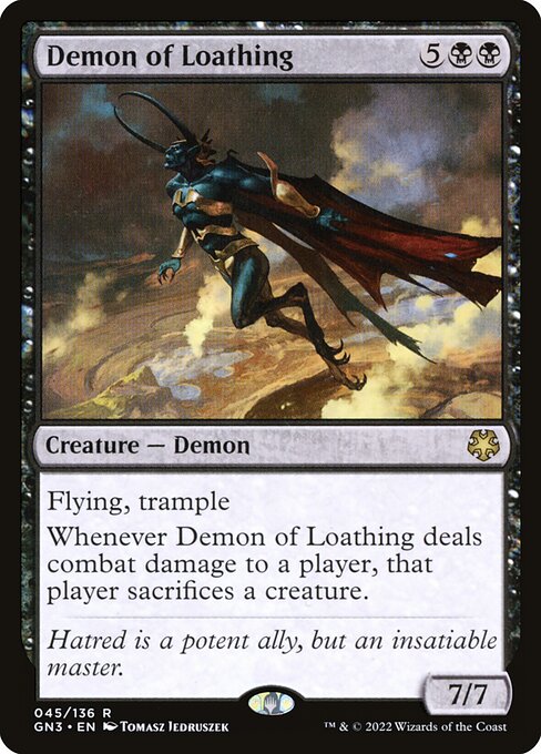 Demon of Loathing highlighted card art