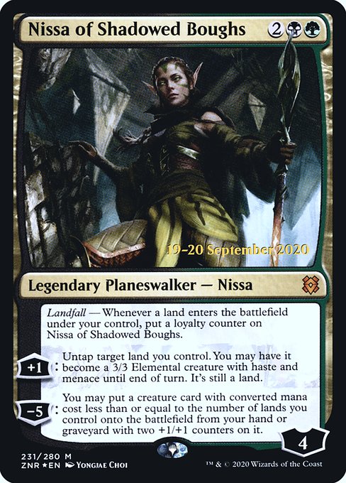 Nissa of Shadowed Boughs from Zendikar Rising Promos