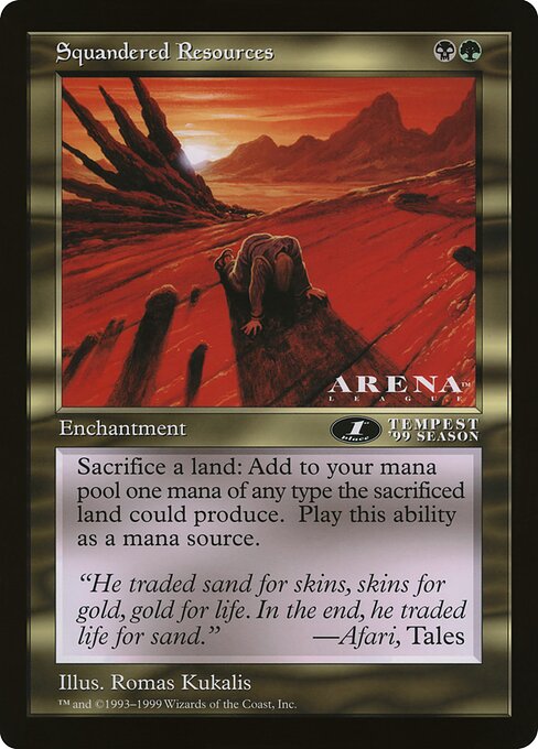 Squandered Resources highlighted card art