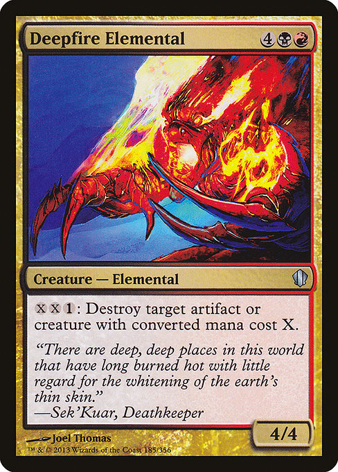 Deepfire Elemental highlighted card art