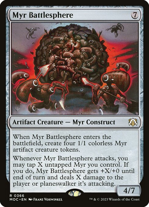 Myr Battlesphere from March of the Machine Commander