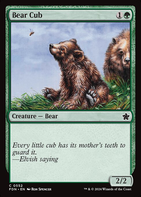 Bear Cub highlighted card art