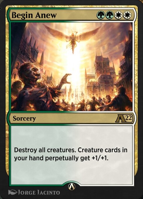 Begin Anew highlighted card art