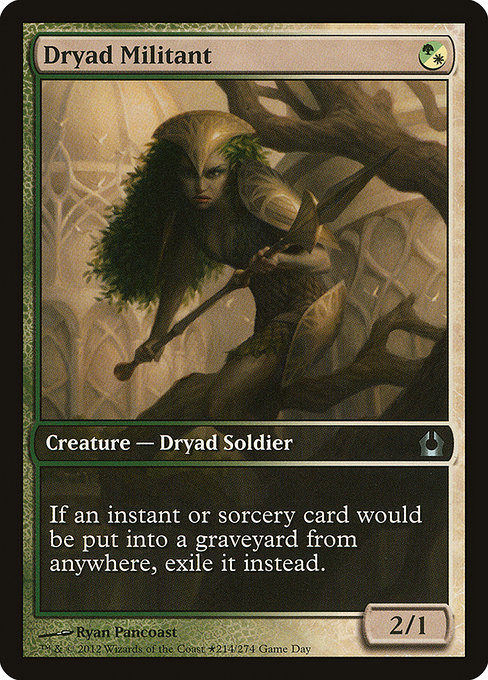 Dryad Militant from Return to Ravnica Promos