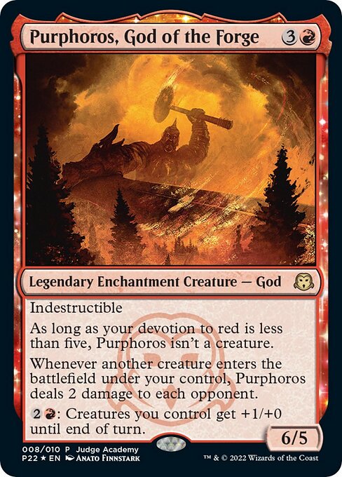 Purphoros, God of the Forge from Judge Gift Cards 2022