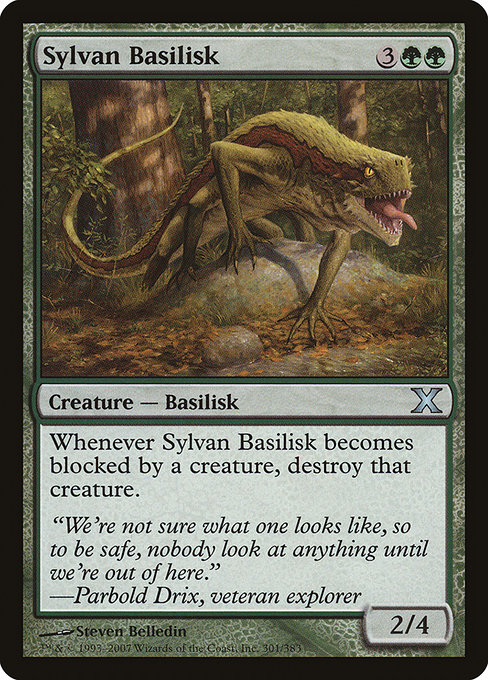 Sylvan Basilisk highlighted card art