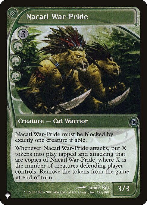Nacatl War-Pride highlighted card art