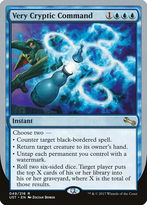 Very Cryptic Command highlighted card art