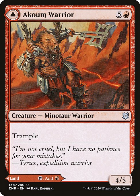 Akoum Warrior // Akoum Teeth from Zendikar Rising