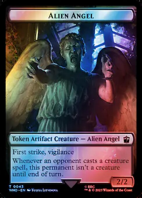 Alien Angel from Doctor Who Tokens