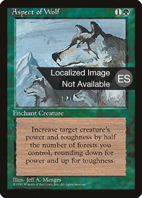Aspect of Wolf from Fourth Edition Foreign Black Border