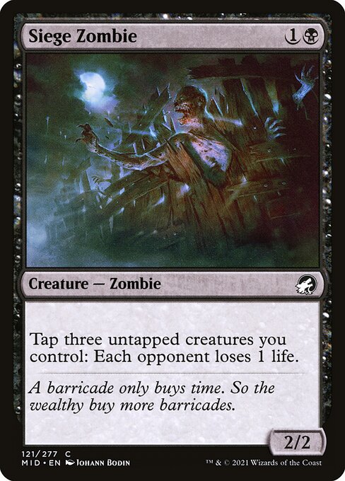 Siege Zombie from Innistrad: Midnight Hunt