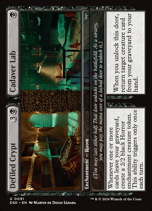 Defiled Crypt // Cadaver Lab highlighted card art