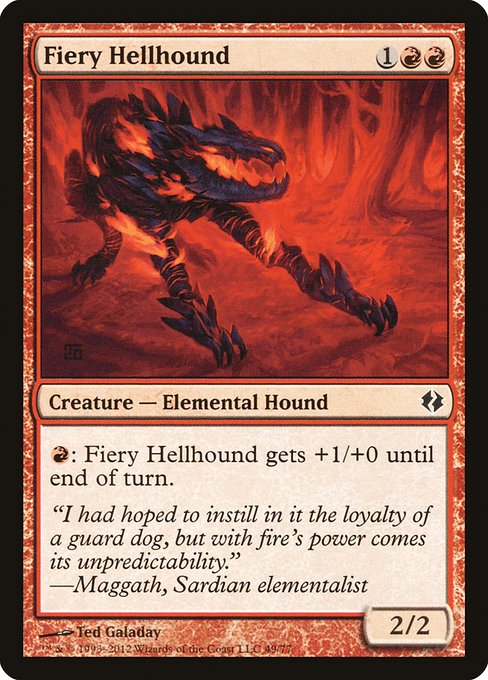 Fiery Hellhound from Duel Decks: Venser vs. Koth