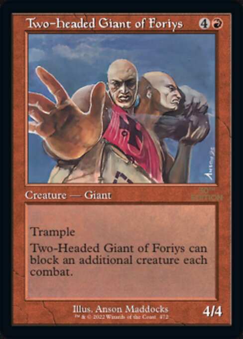 Two-Headed Giant of Foriys highlighted card art