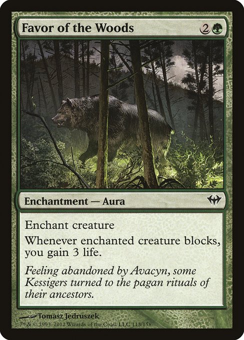 Favor of the Woods highlighted card art