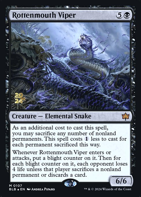 Rottenmouth Viper from Bloomburrow Promos