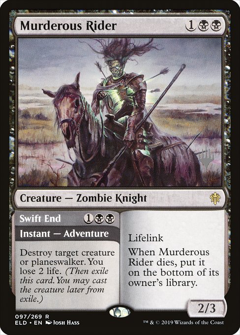 Murderous Rider // Swift End from Throne of Eldraine Promos