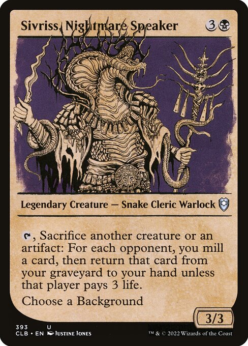 Sivriss, Nightmare Speaker from Commander Legends: Battle for Baldur's Gate