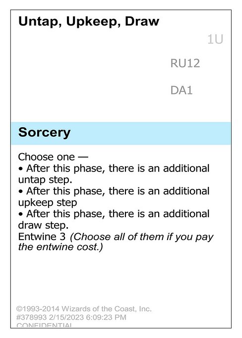 Untap, Upkeep, Draw highlighted card art