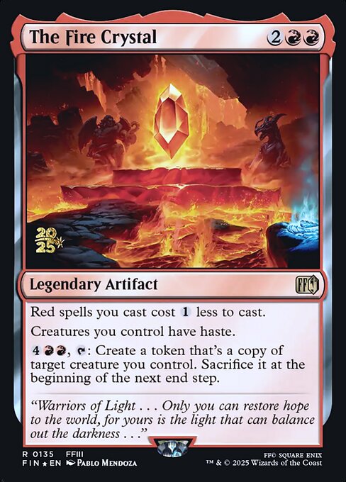 The Fire Crystal from Final Fantasy Promos