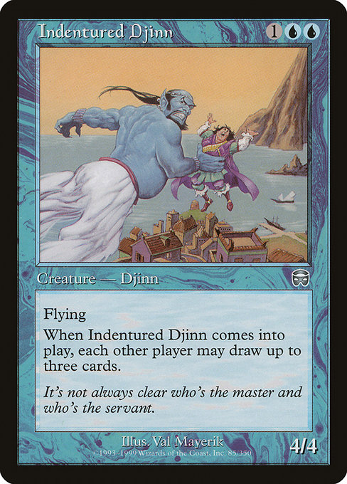 Indentured Djinn highlighted card art