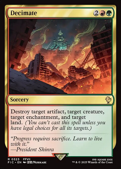 Decimate highlighted card art