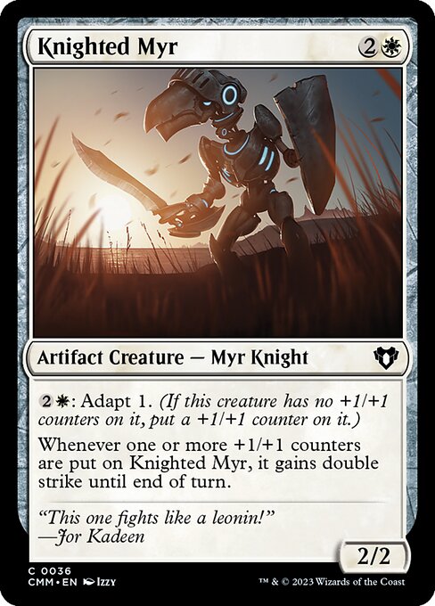 Knighted Myr highlighted card art