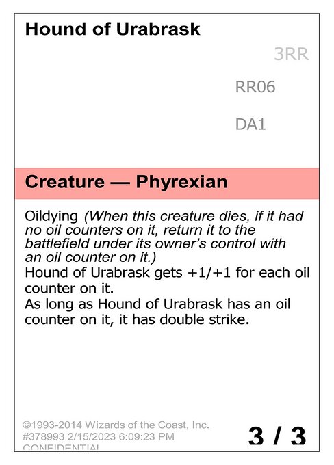 Hound of Urabrask highlighted card art