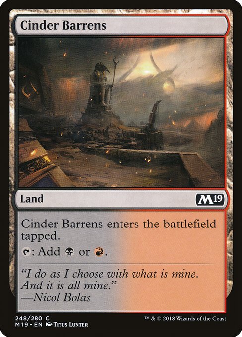 Cinder Barrens from Core Set 2019