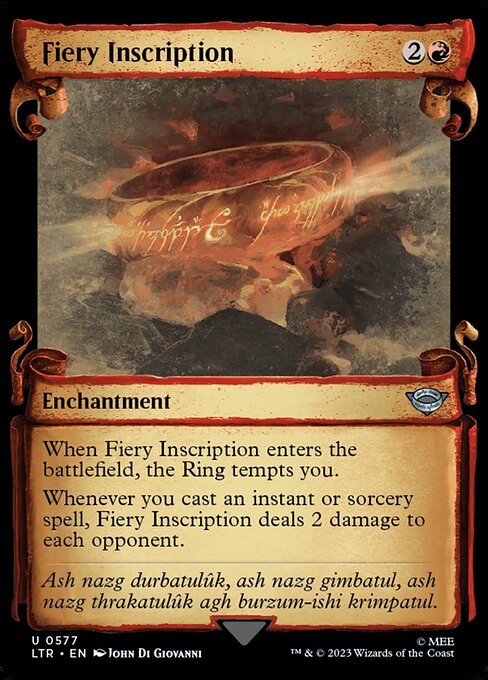 Fiery Inscription highlighted card art