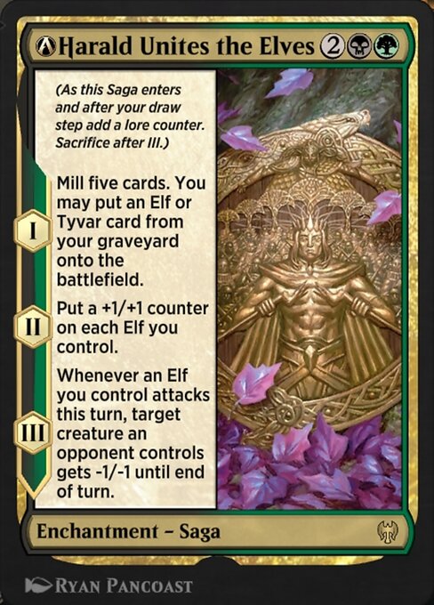 A-Harald Unites the Elves highlighted card art