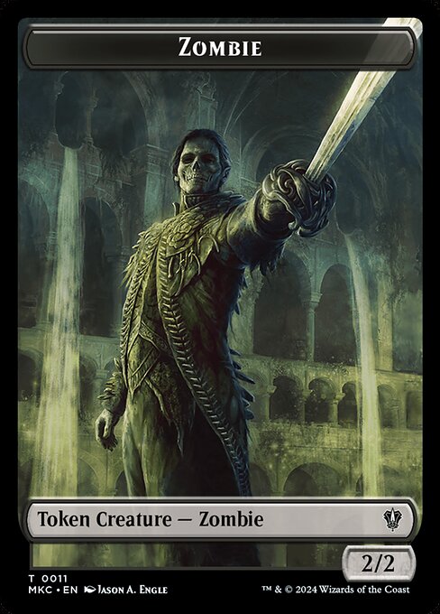 Zombie from Murders at Karlov Manor Commander Tokens