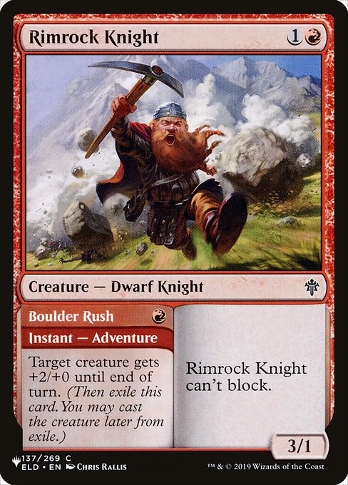 Rimrock Knight // Boulder Rush from The List